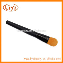 Professional nylon hair facial mask brush with wood handle black